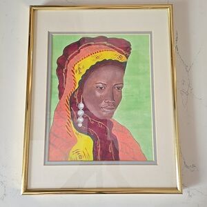 African Woman Portrait. Framed Print.
